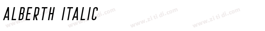 Alberth Italic字体转换